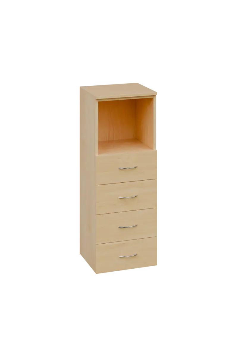 CN 3 - 44ZN skříň, 4-zásuvková/nika, 1100x400x400, bříza světlá